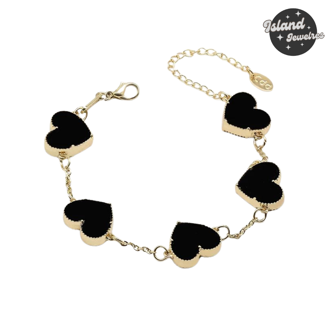 Island Jewels – Titanium Black Heart Mood Tracker Bracelet 🖤✨