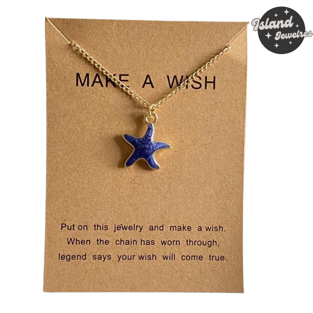 ✨ Island Jeweles Starfish Necklace - Make A Wish Collection 🌊