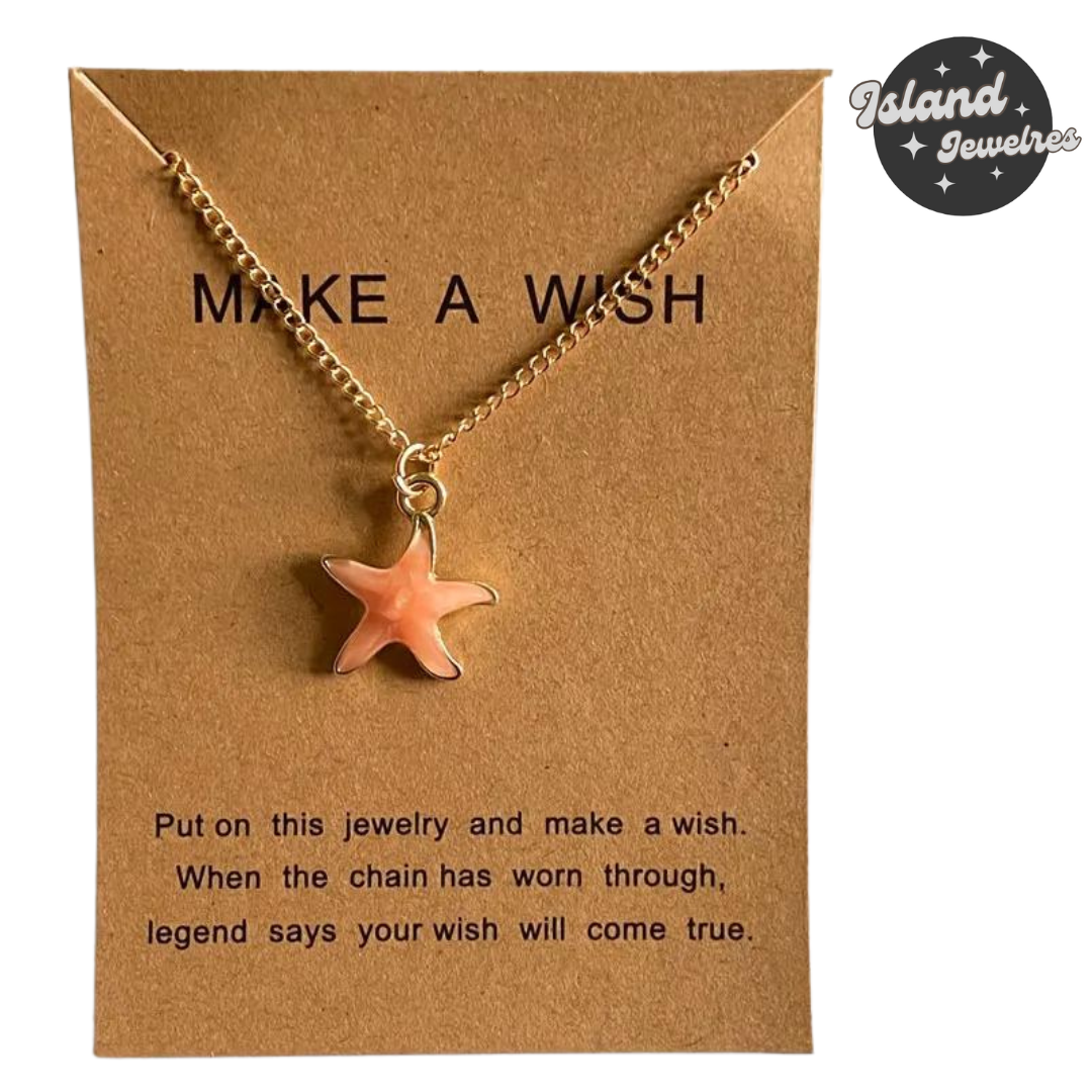 ✨ Island Jeweles Starfish Necklace - Make A Wish Collection 🌊