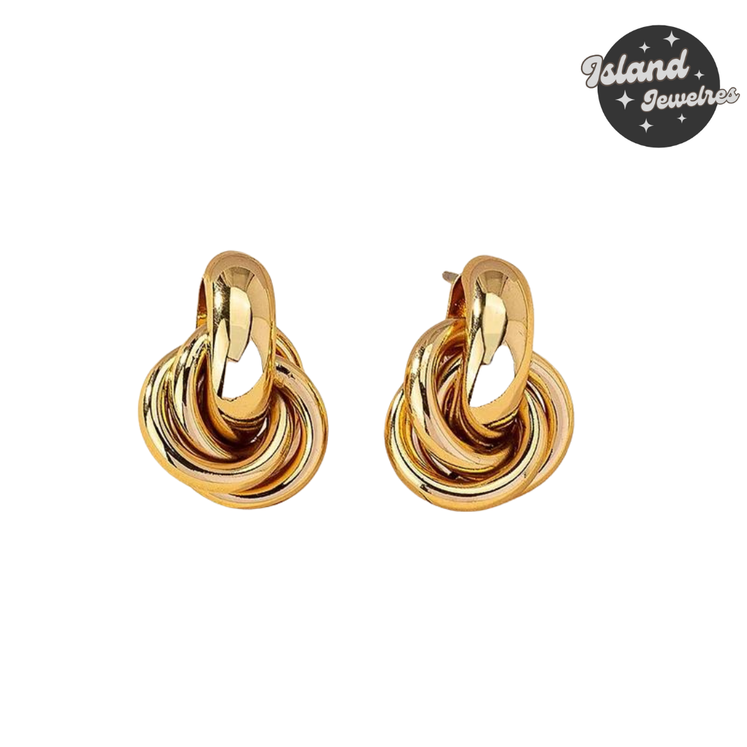 Island Jeweles Gold &amp; Silver Knot Hoop Earrings - Elegant &amp; Trendy Jewelry 🌟