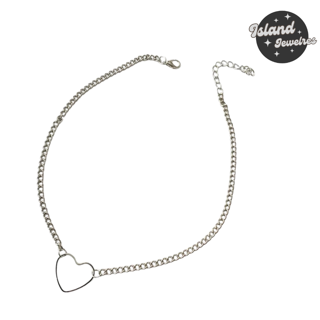 💖 Island Jeweles – Sweet Love Heart Choker Necklace 💖