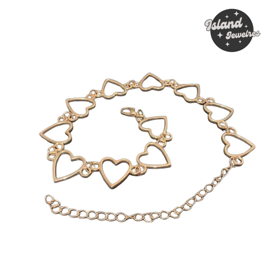 💖 Island Jeweles – Sweet Love Heart Choker Necklace 💖