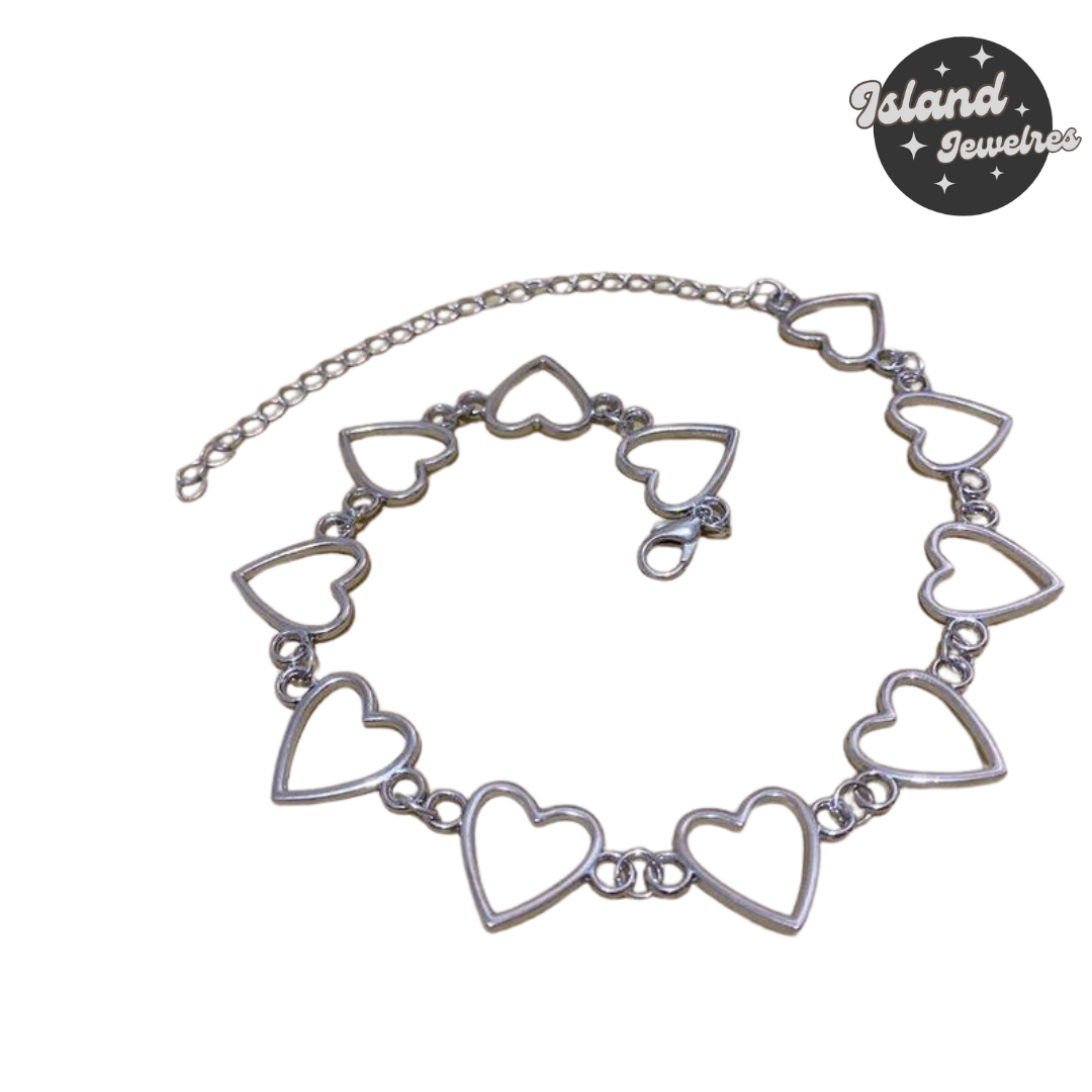 💖 Island Jeweles – Sweet Love Heart Choker Necklace 💖