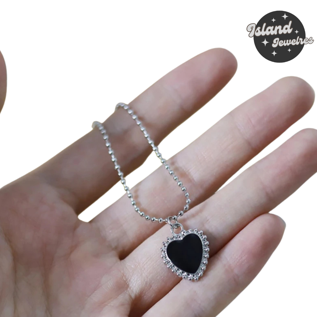 💖 Island Jeweles – Sparkling Heart Pendant Necklace 💖